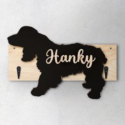 Spaniel Russo - Porta guinzaglio e/o chiavi personalizzato con il nome del tuo cane