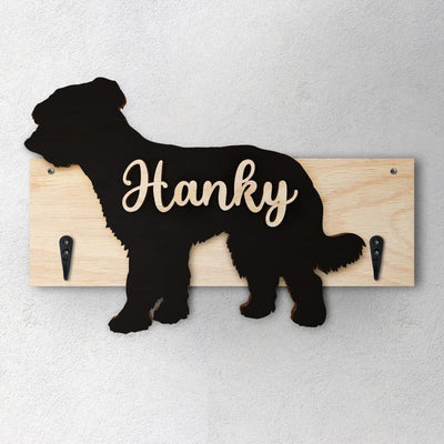 Pastore di Brie - Porta guinzaglio e/o chiavi personalizzato con il nome del tuo cane