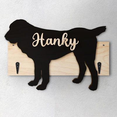 Pastore dell'Asia Centrale - Porta guinzaglio e/o chiavi personalizzato con il nome del tuo cane