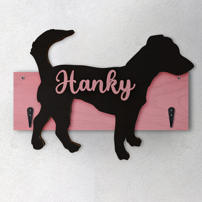 Jack Russel - Porta guinzaglio e/o chiavi personalizzato con il nome del tuo cane