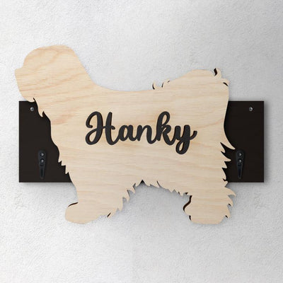 Tibetan Terrier - Porta guinzaglio e/o chiavi personalizzato con il nome del tuo cane