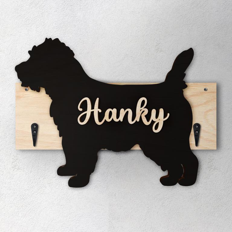 Cairn Terrier - Porta guinzaglio e/o chiavi personalizzato con il nome del tuo cane