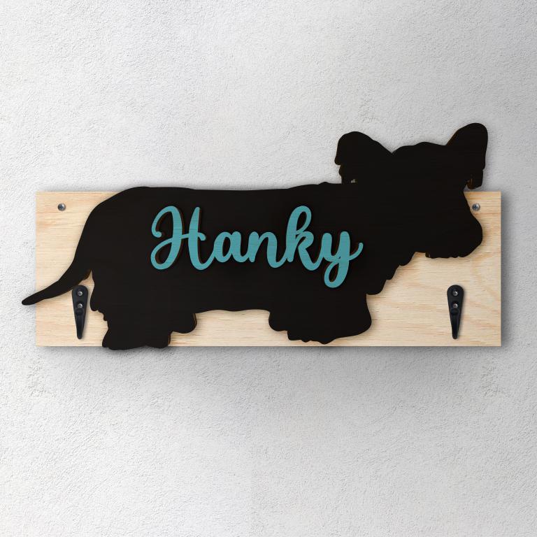 Skye Terrier - Porta guinzaglio e/o chiavi personalizzato con il nome del tuo cane