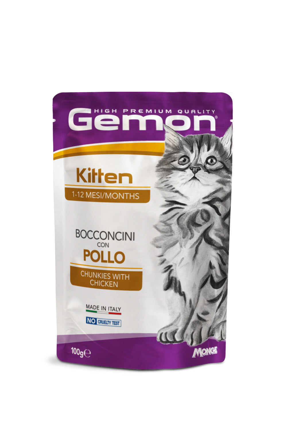 GEMON Cat Kitten Bocconcini con Pollo 100gr