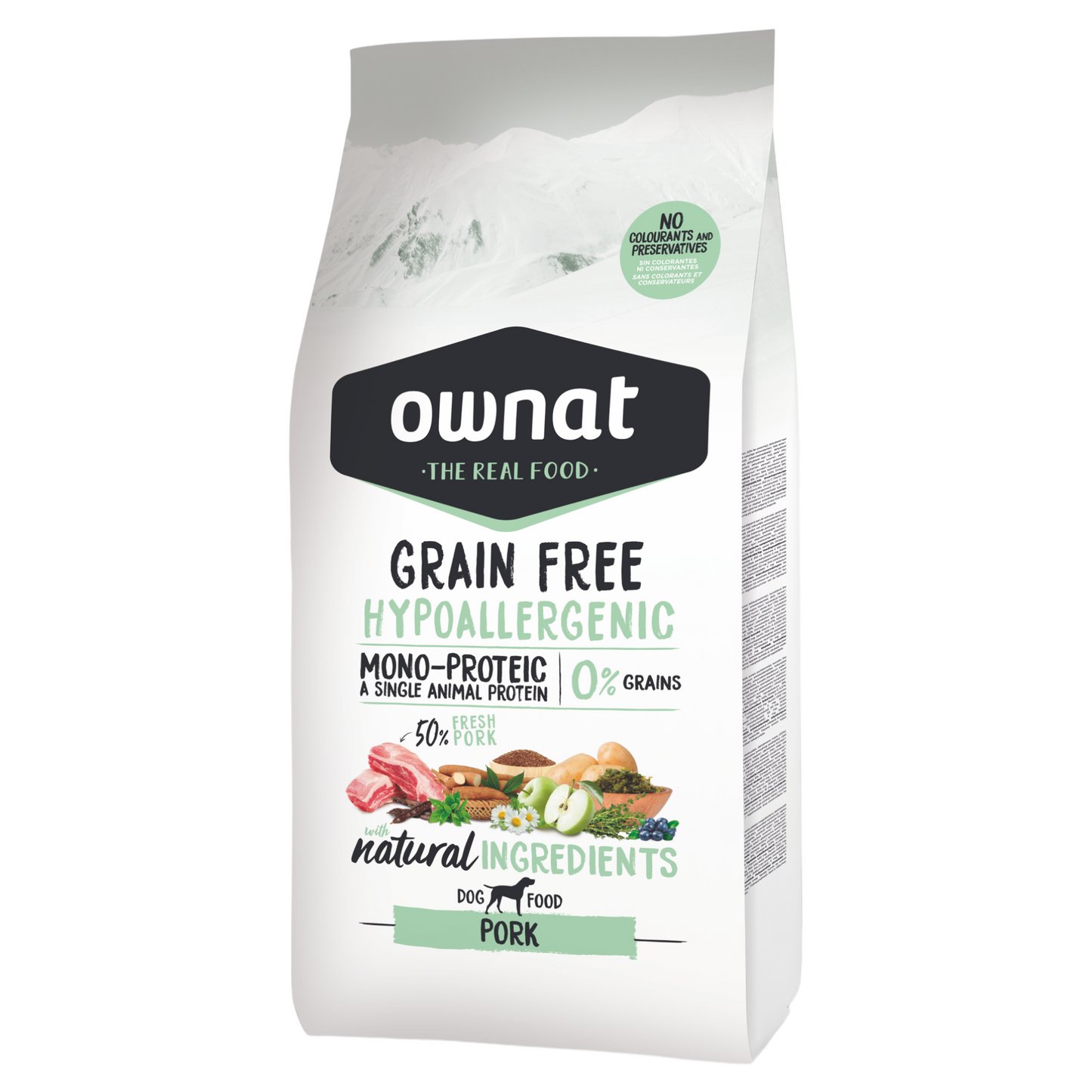 OWNAT Cane Hypoallergenic Grain Free Maiale 12Kg