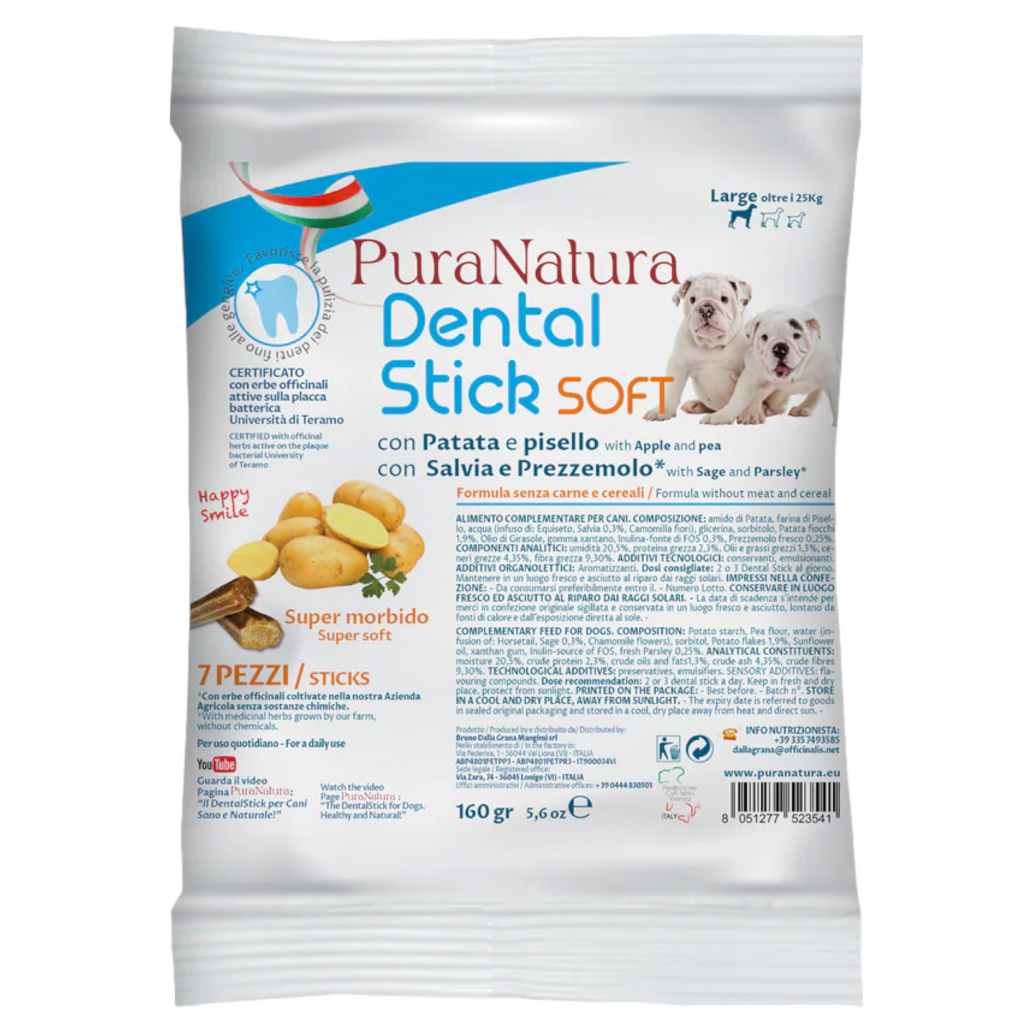 PURA NATURA Dental Stick Grain Free Large 160gr 7pz