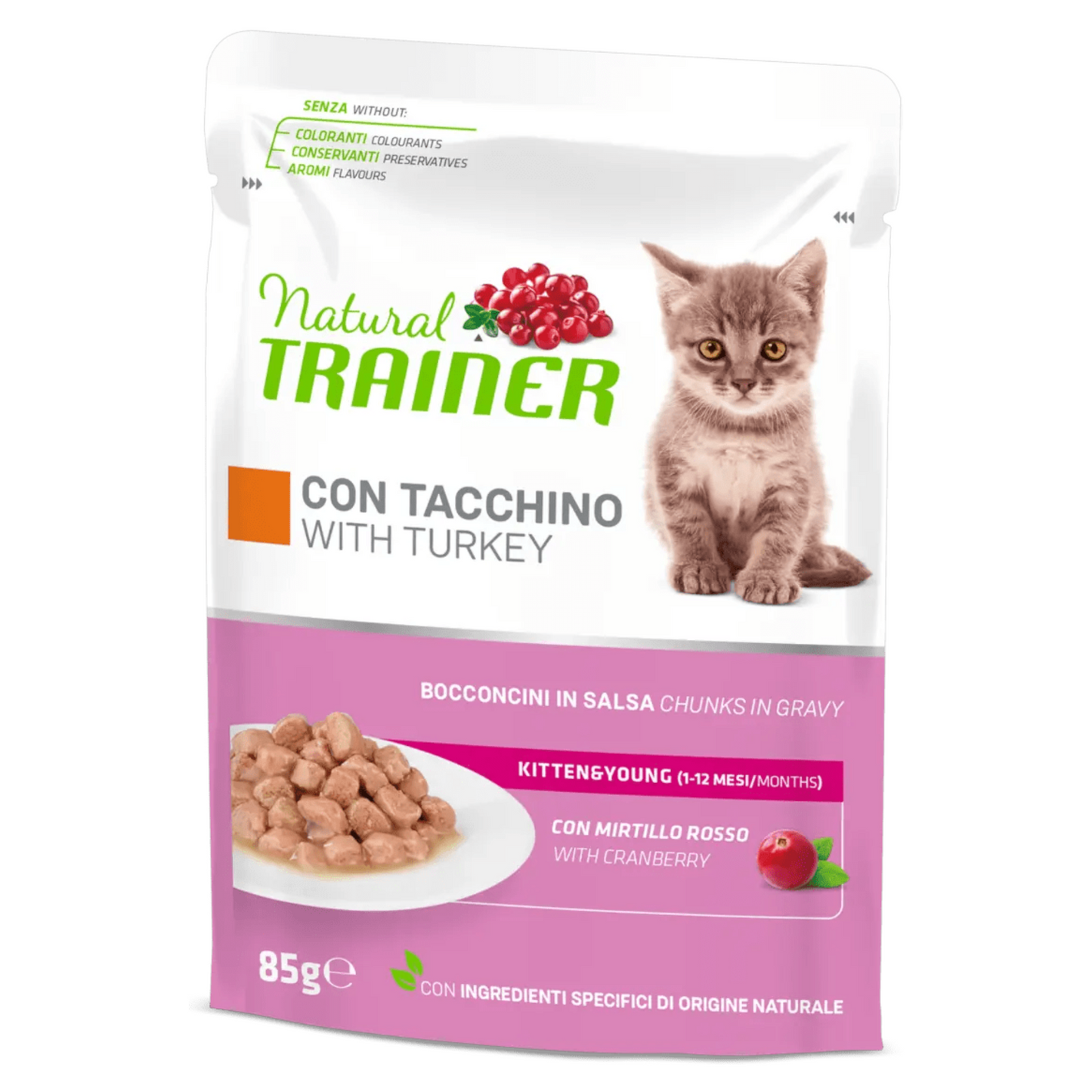 TRAINER Cat Kitten Bocconcini in salsa Tacchino 85gr