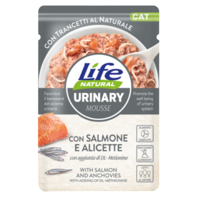 LIFE Cat Urinary Mousse Salmone con Alicette in busta 70gr