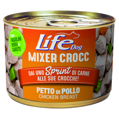 LIFE Dog Mixer Crocc Petto di Pollo con Fagiolini e Carote 150gr