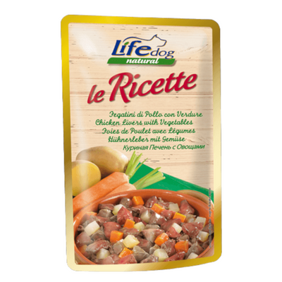 LIFE Dog Ricette Fegatini di Pollo con Verdure 95Gr