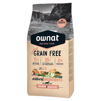 OWNAT Just Dog Grain Free Salmone e Frutti di Mare 14Kg