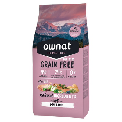 OWNAT Prime Cane Mini Adult Grain Free Agnello 3Kg