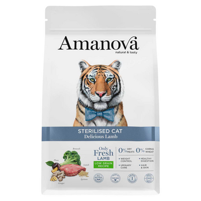 AMANOVA Gatto Sterilised all'Agnello Grain Free 1,5Kg