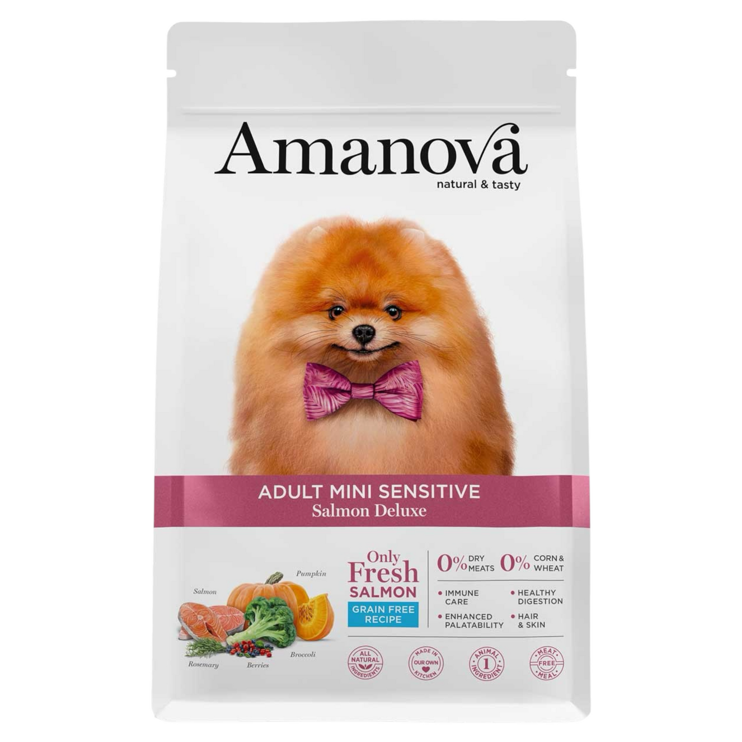 AMANOVA Cane Mini Adult Sensitive al Salmone GF 2Kg