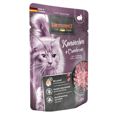 LEONARDO Kaninchen Coniglio e Mirtilli Rossi 85gr
