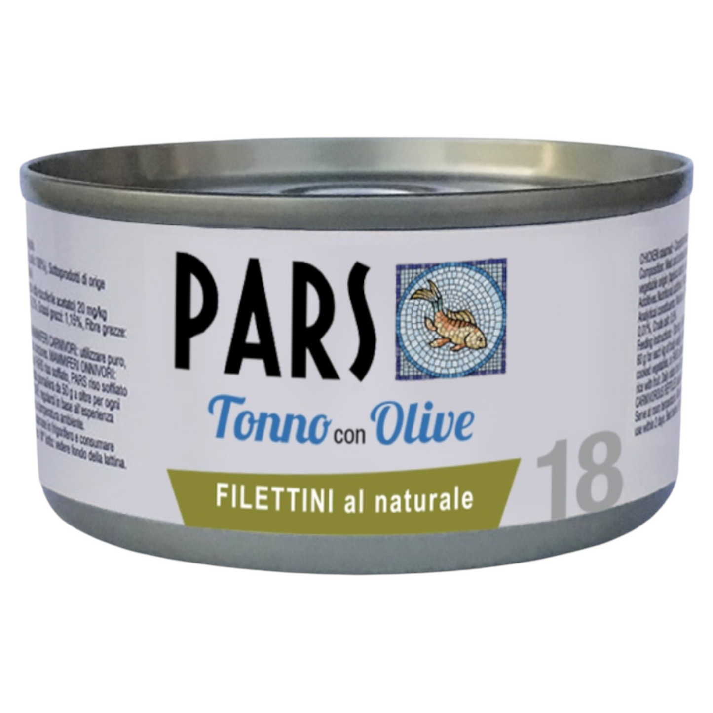 PARS 18 Filettini Naturali Tonno con Olive 85Gr