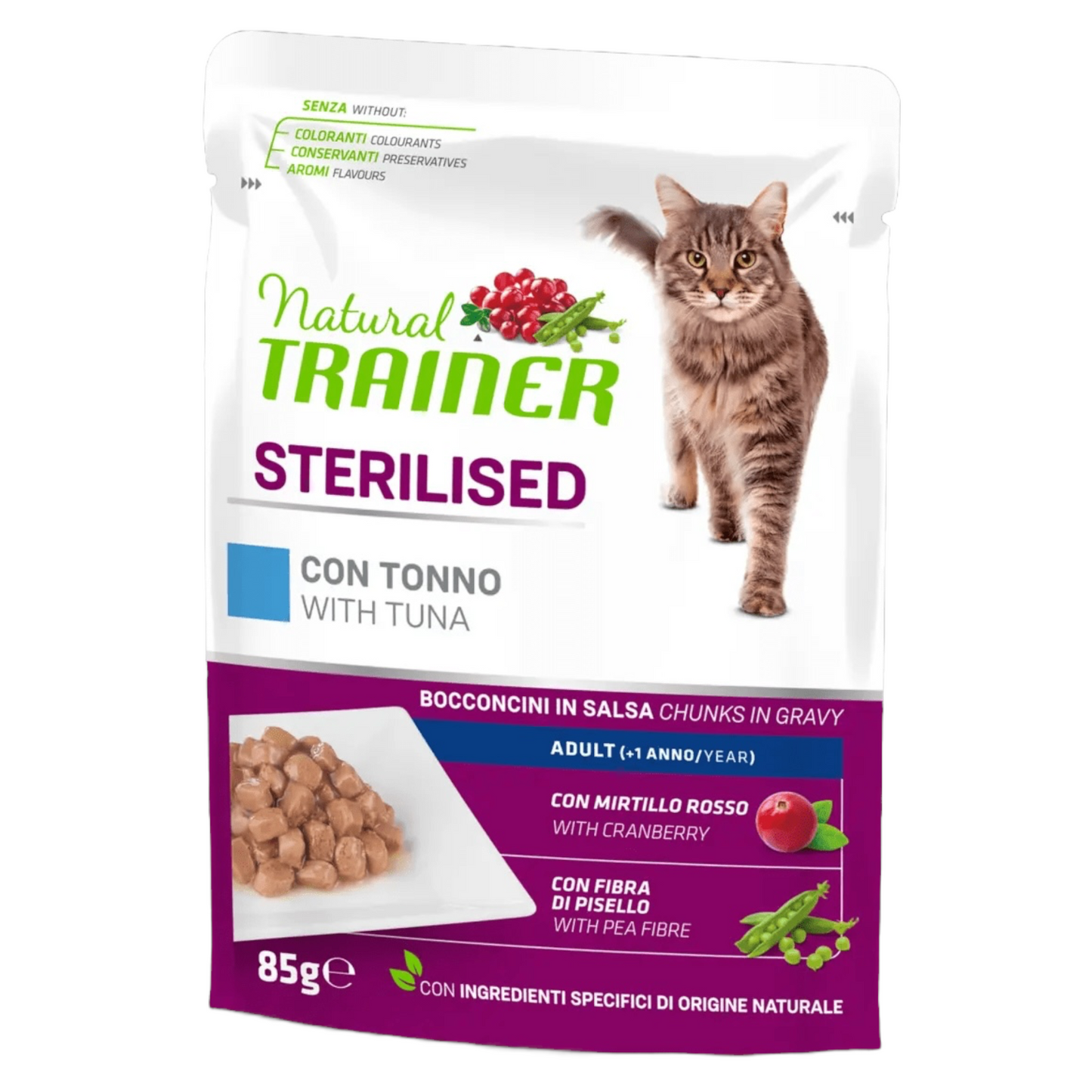 TRAINER Cat Sterilised Bocconcini in salsa Tonno 85gr