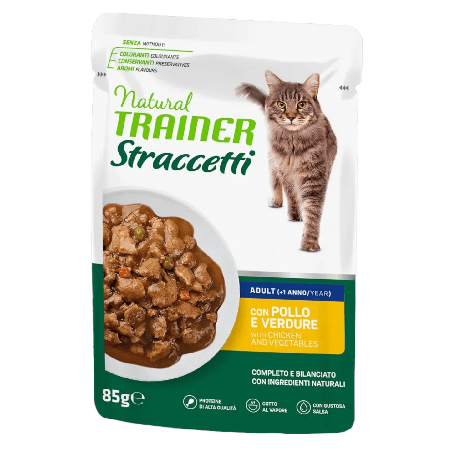 TRAINER Cat Straccetti con Pollo e Verdure 85gr