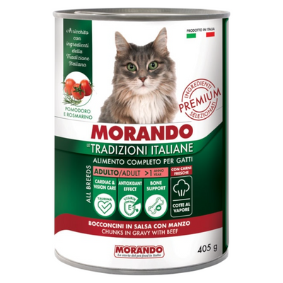 MORANDO Cat Bocconcini in salsa con Manzo 405gr