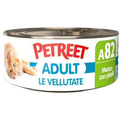 PETREET A82 Cat Vellutata Manzo con Piselli 70Gr
