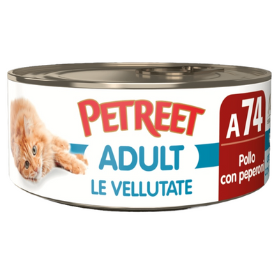PETREET A74 Cat Vellutata Pollo con Peperoni 70Gr