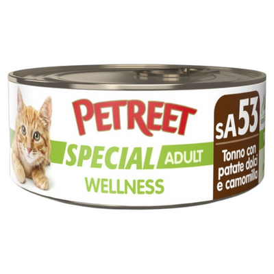PETREET A53 Cat Wellness Tonno, Patate Dolci e Camomilla 70Gr