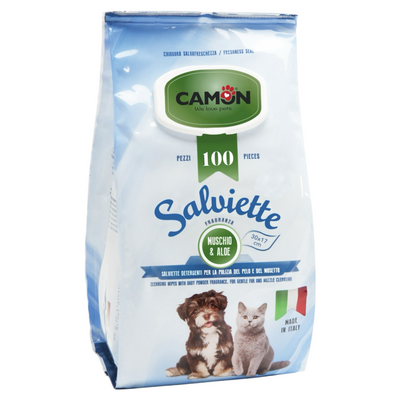 CAMON Salviette Muschio e Aloe Maxi Formato 100pz