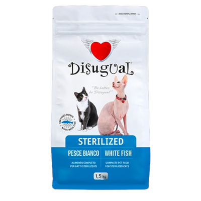DISUGUAL Cat Sterilised Pesce Bianco 1,5Kg