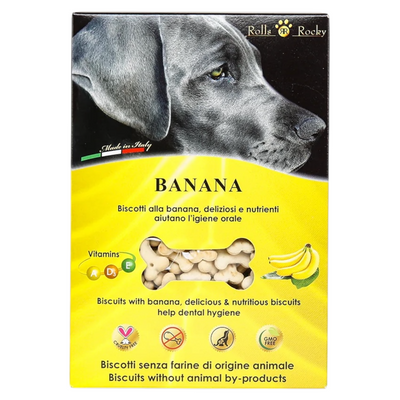 ROLLS ROCKY Biscotti Cane Banana 300Gr