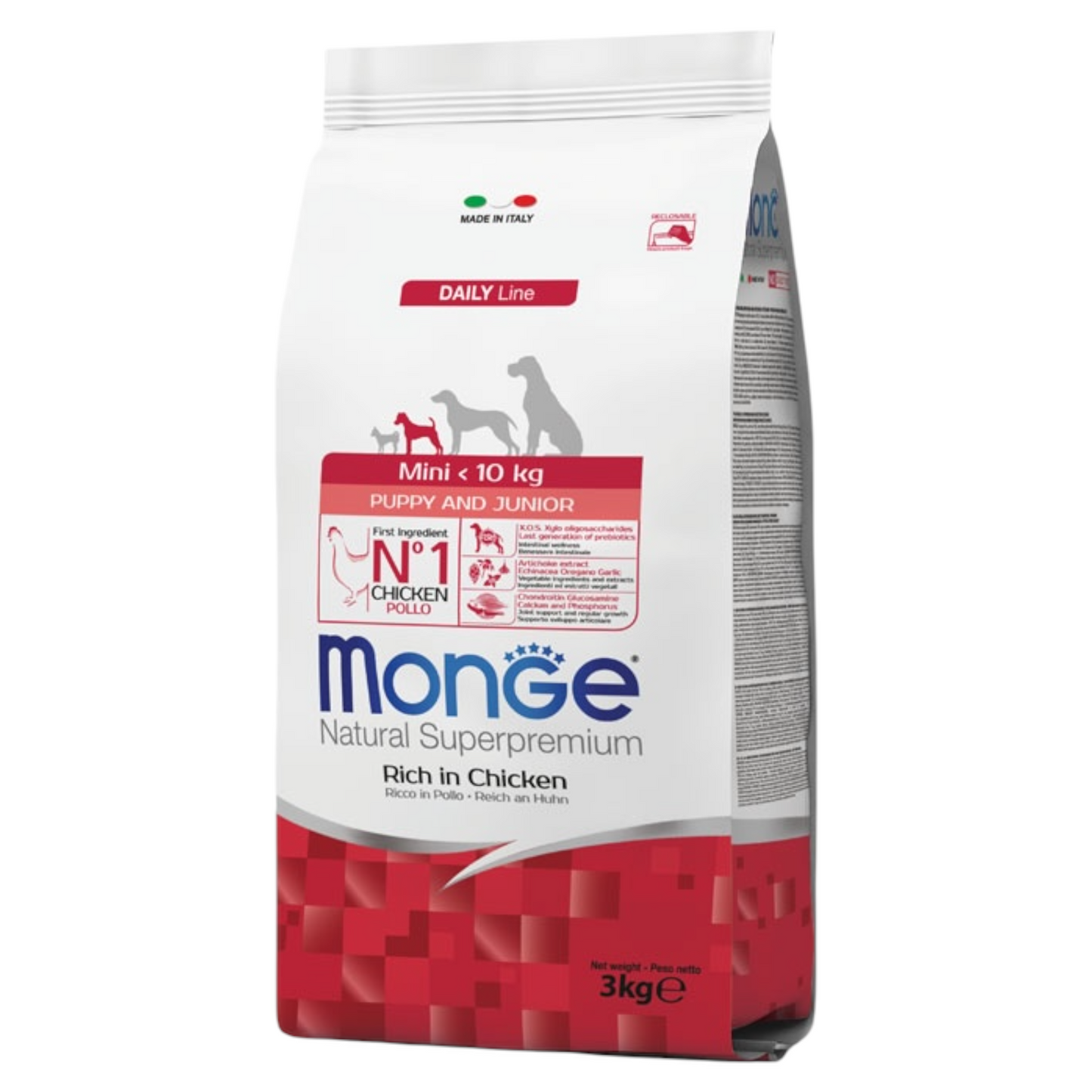 MONGE Cane Mini Puppy & Junior Pollo 3Kg