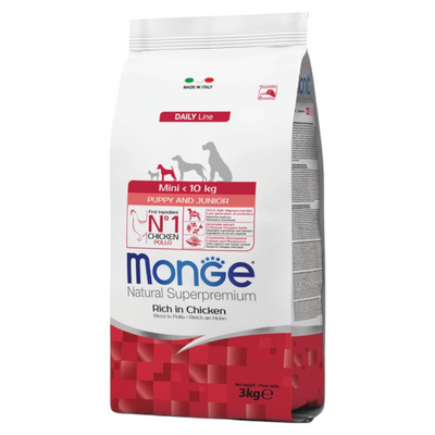 MONGE Cane Mini Puppy & Junior Pollo 3Kg