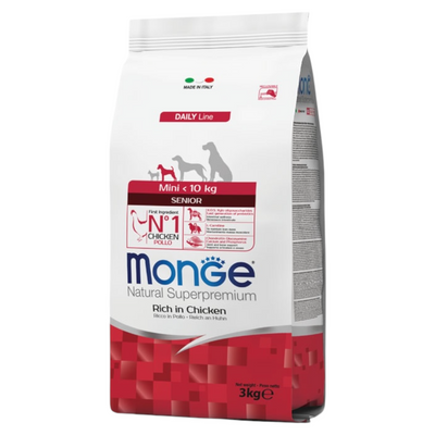 MONGE Cane Mini Senior Pollo 3Kg