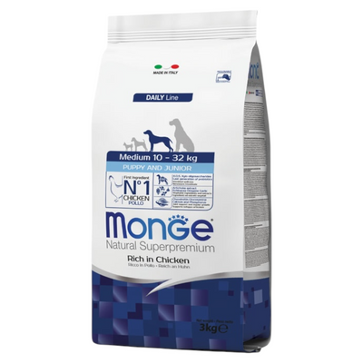 MONGE Cane Medium Puppy & Junior Pollo 3Kg