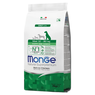 MONGE Cane Maxi Puppy & Junior Pollo 3Kg