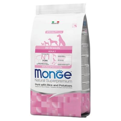 MONGE Cane All Breeds Adult Maiale Riso e Patate 12Kg