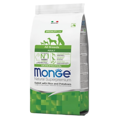 MONGE Cane All Breeds Adult Coniglio Riso e Patate 2,5Kg