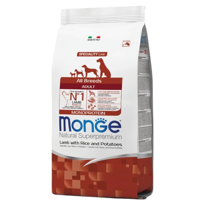 MONGE Cane All Breeds Adult Agnello Riso e Patate 12Kg