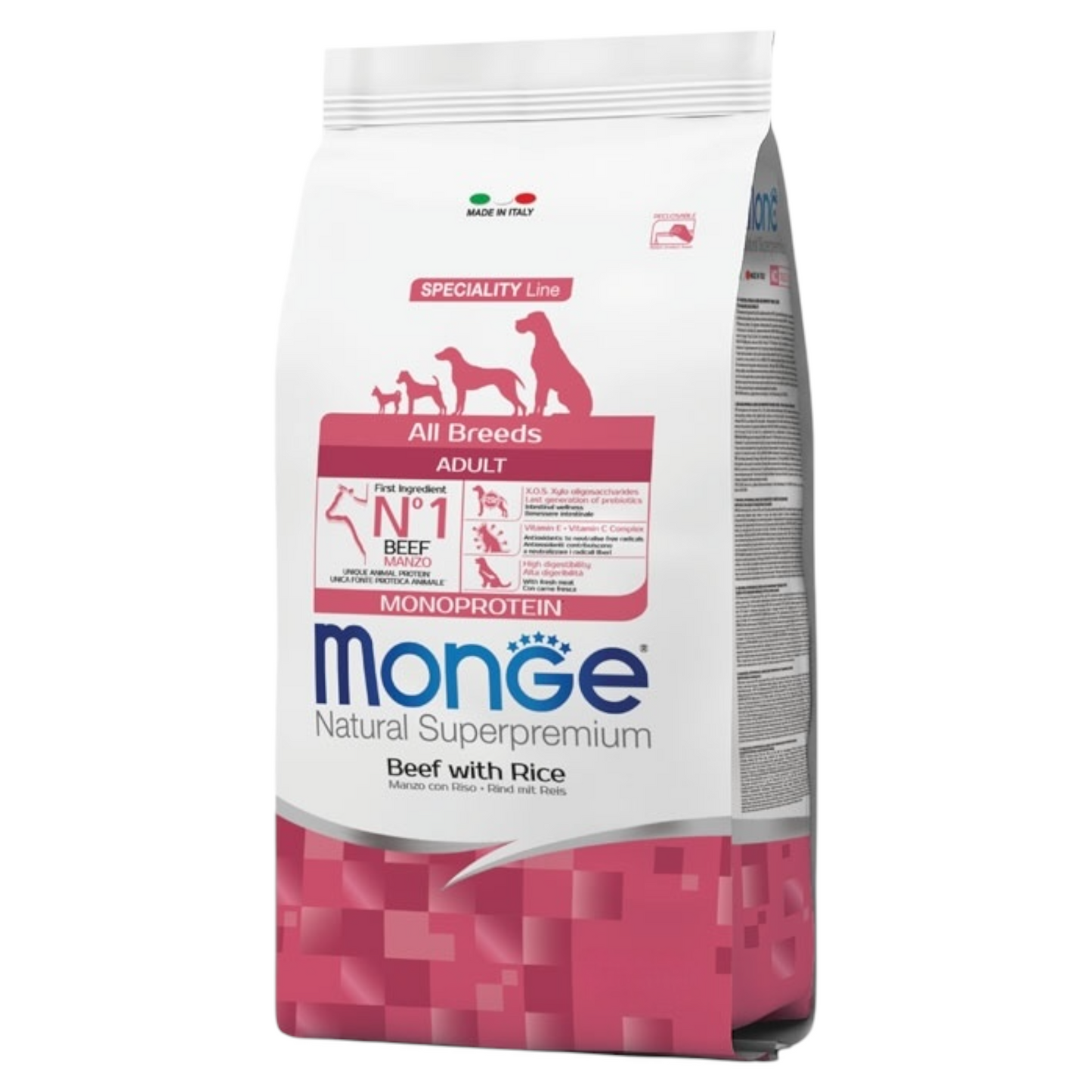 MONGE Cane All Breeds Adult Manzo e Riso 12Kg