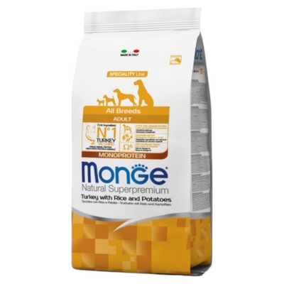 MONGE Cane All Breeds Adult Tacchino Riso e Patate 12Kg