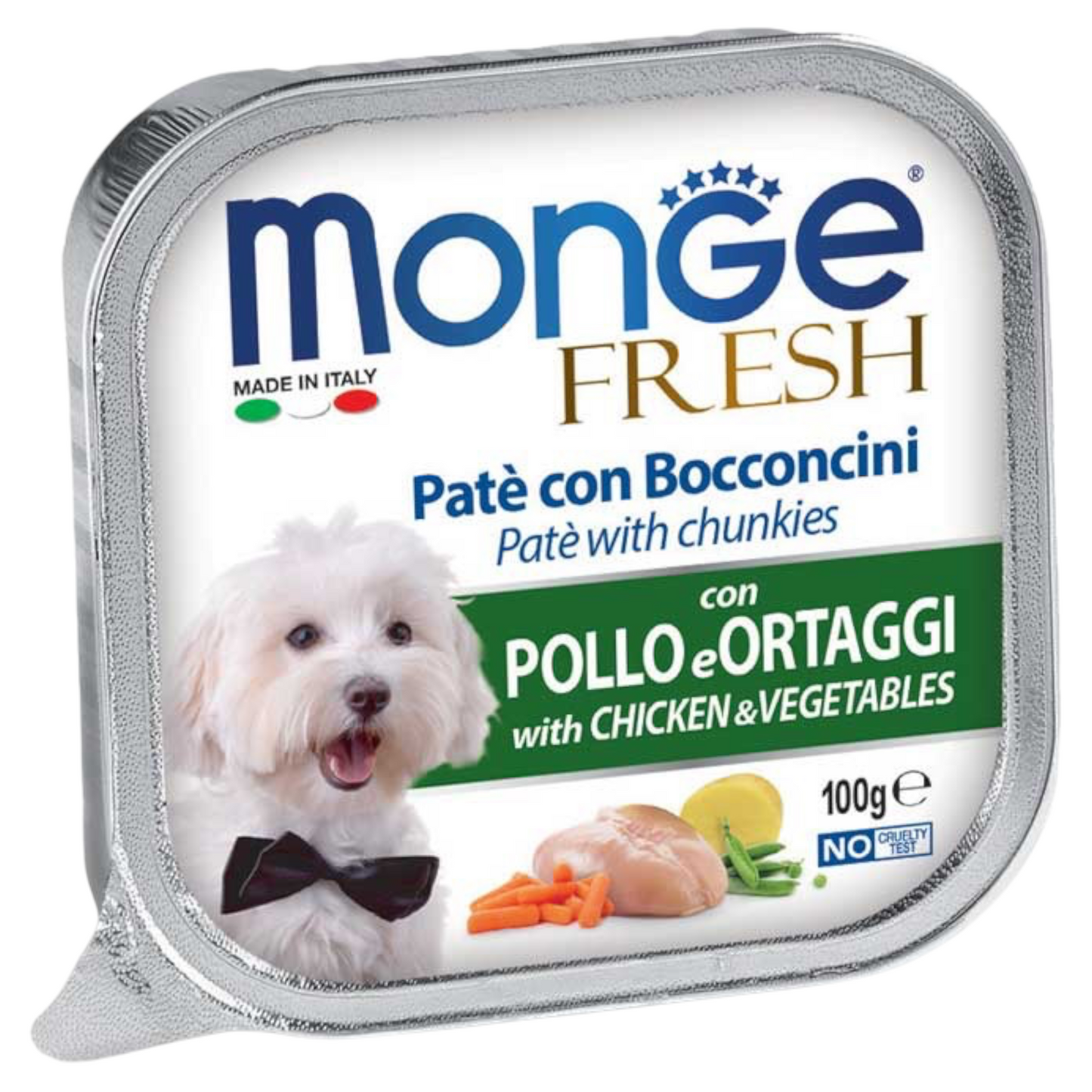 MONGE Fresh Cane Patè con Pollo e Verdure 100gr