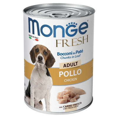 MONGE Fresh Cane Bocconi Adult Pollo 400gr
