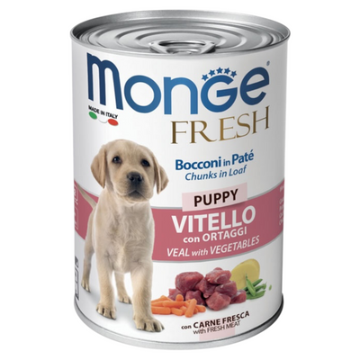 MONGE Fresh Cane Bocconi Puppy Vitello 400gr
