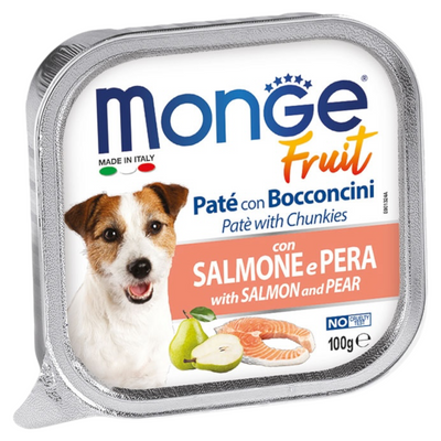 MONGE Fruit Cane Patè con Salmone e Pera 100Gr