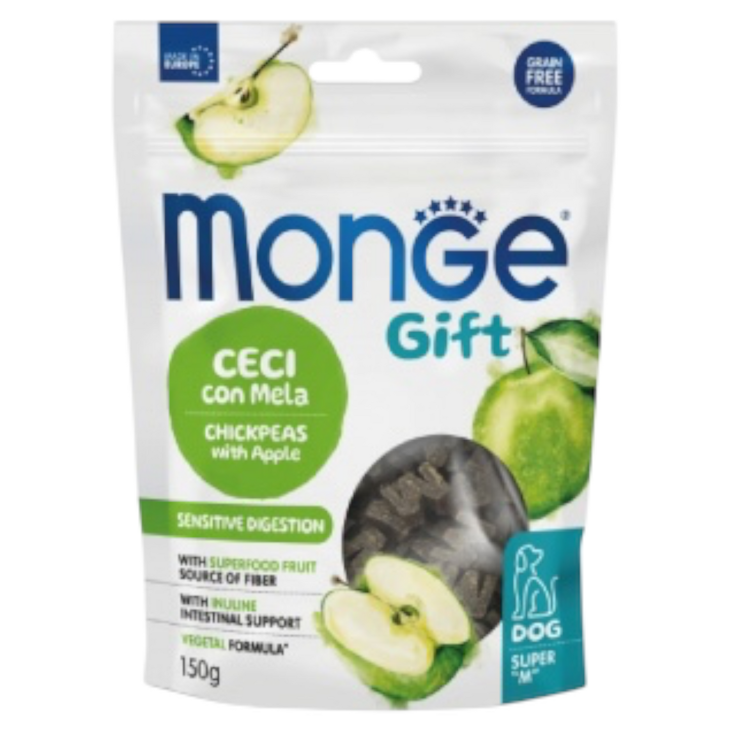 MONGE Gift Cane Super M Sensitive Digestion Ceci con Mela 150Gr