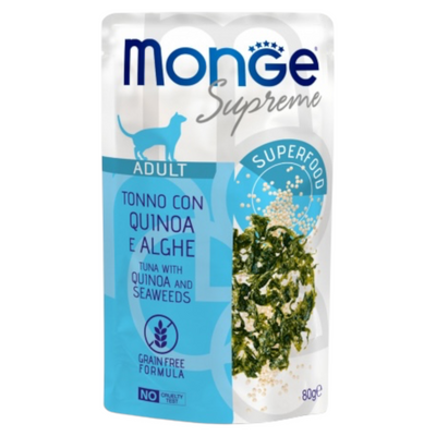 MONGE Gatto Supreme Adult Tonno con Quinoa e Alghe 80Gr