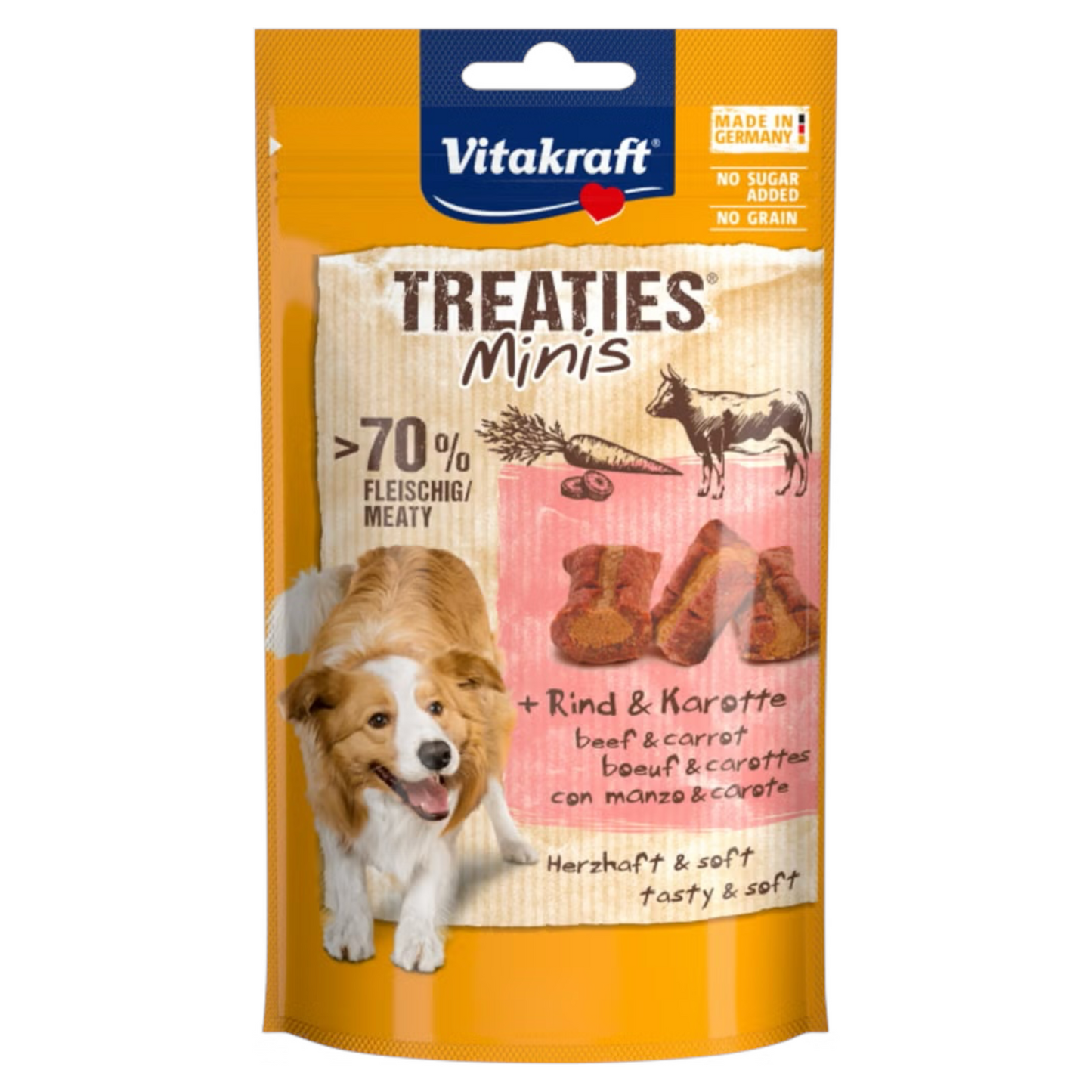 VITAKRAFT Snack Cane Treaties Minis Bits Manzo 48gr