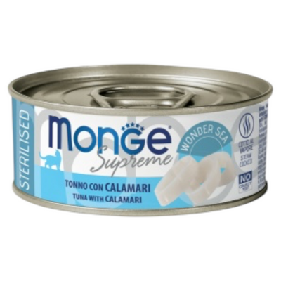 MONGE Gatto Supreme Sterilised Tonno con Calamari 80Gr