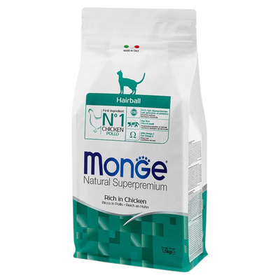 MONGE Gatto Hairball Pollo 1,5Kg