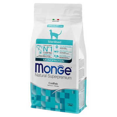 MONGE Gatto Sterilised Merluzzo 1,5Kg