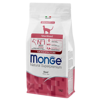 MONGE Gatto Sterilised Manzo 1,5Kg
